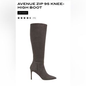 Stuart Weitzman Size 7.5 AVENUE ZIP 95 KNEE-HIGH BOOT in color Slate